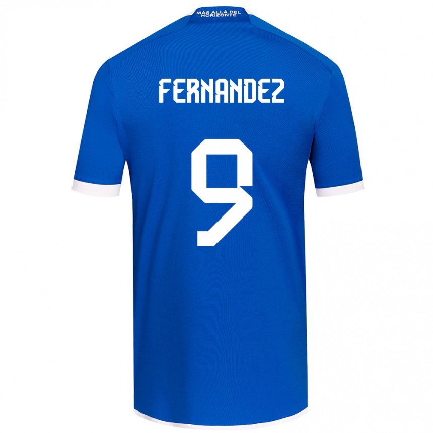 Kids Football Leandro Fernández #9 Blue White Home Jersey 2024/25 T-Shirt Nz