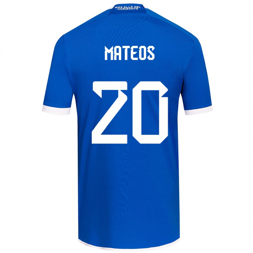 Kids Football Federico Mateos #20 Blue White Home Jersey 2024/25 T-Shirt Nz