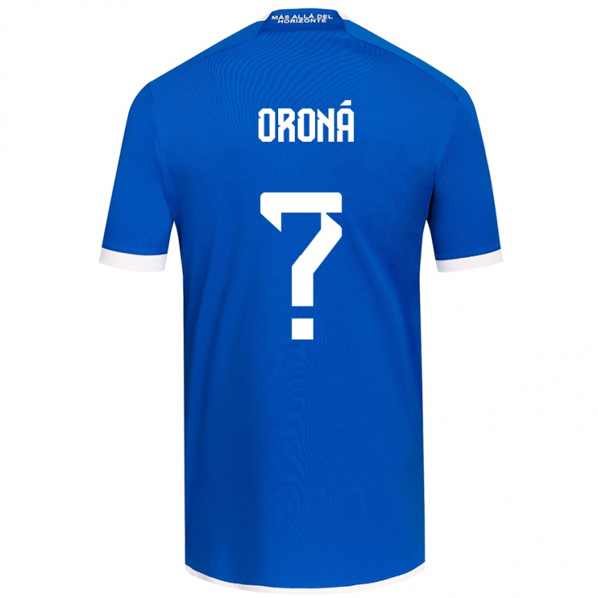 Kids Football Marco Oroná #0 Blue White Home Jersey 2024/25 T-Shirt Nz