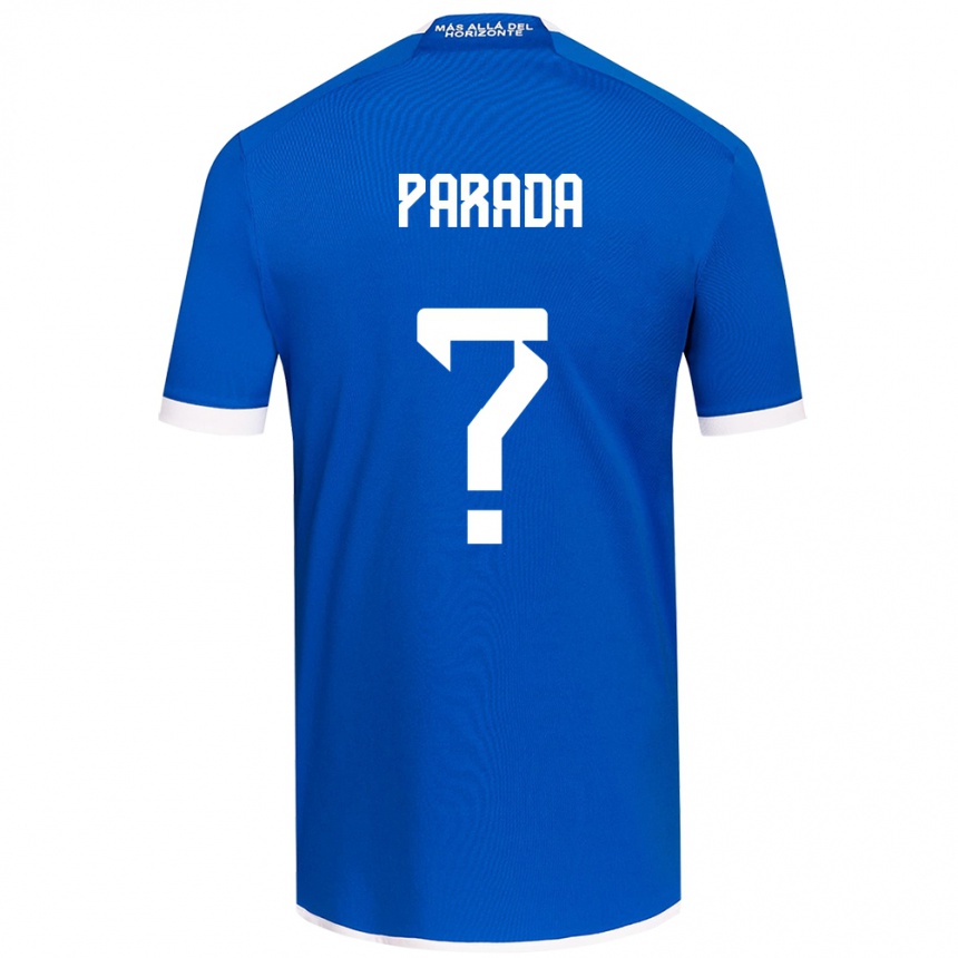 Kids Football Ignacio Parada #0 Blue White Home Jersey 2024/25 T-Shirt Nz