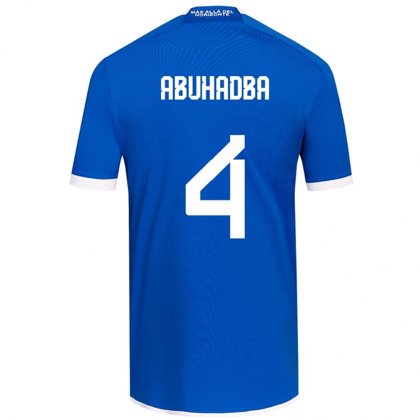 Kids Football Zacarías Abuhadba #4 Blue White Home Jersey 2024/25 T-Shirt Nz