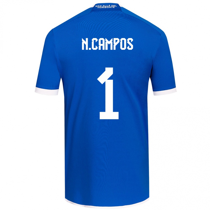 Kids Football Natalia Campos #1 Blue White Home Jersey 2024/25 T-Shirt Nz