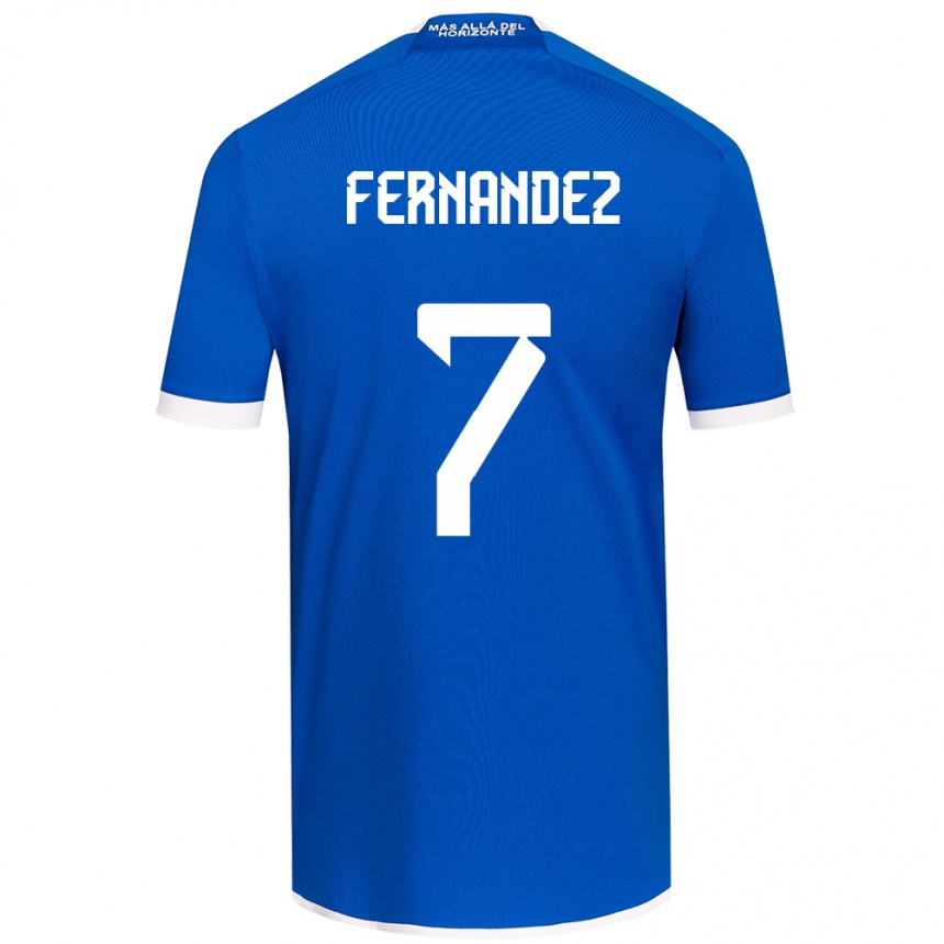 Kids Football Rebeca Fernández #7 Blue White Home Jersey 2024/25 T-Shirt Nz