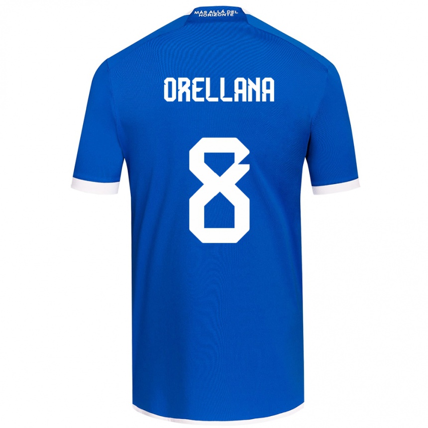 Kids Football Denisse Orellana #8 Blue White Home Jersey 2024/25 T-Shirt Nz