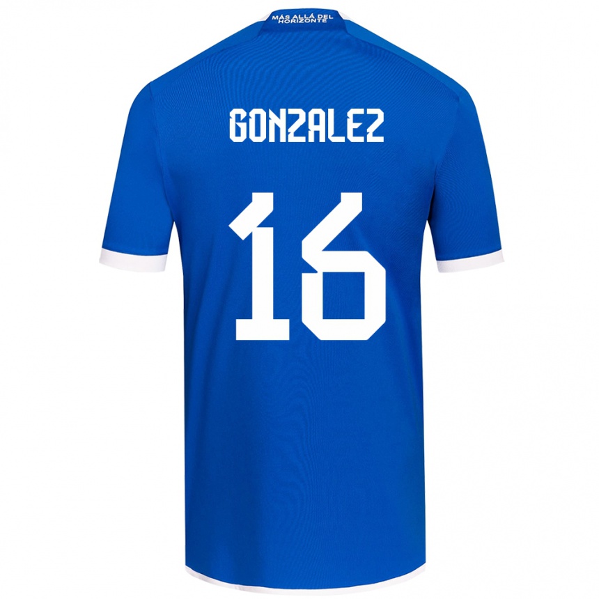 Kids Football Monserratt González #16 Blue White Home Jersey 2024/25 T-Shirt Nz