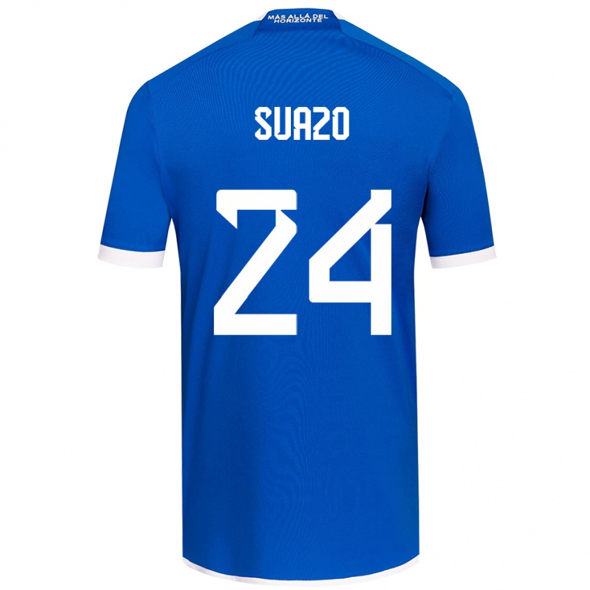 Kids Football Arantza Suazo #24 Blue White Home Jersey 2024/25 T-Shirt Nz