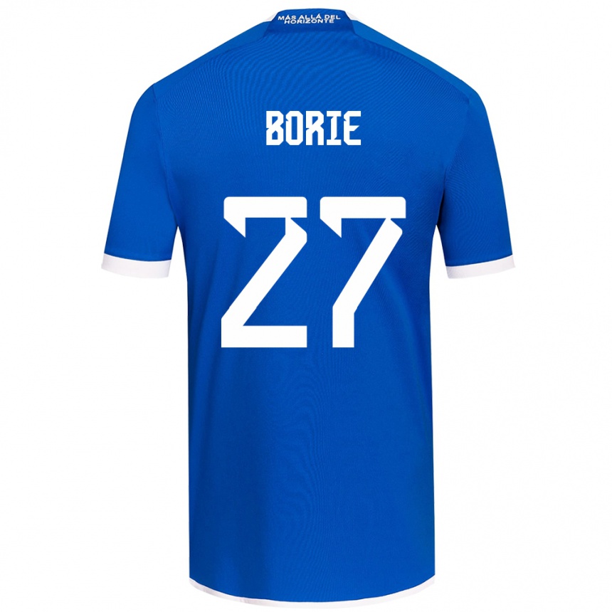 Kids Football Emilie Borie #27 Blue White Home Jersey 2024/25 T-Shirt Nz