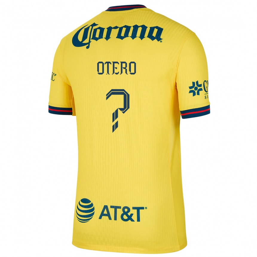 Kids Football Juan Otero #0 Yellow Blue Home Jersey 2024/25 T-Shirt Nz