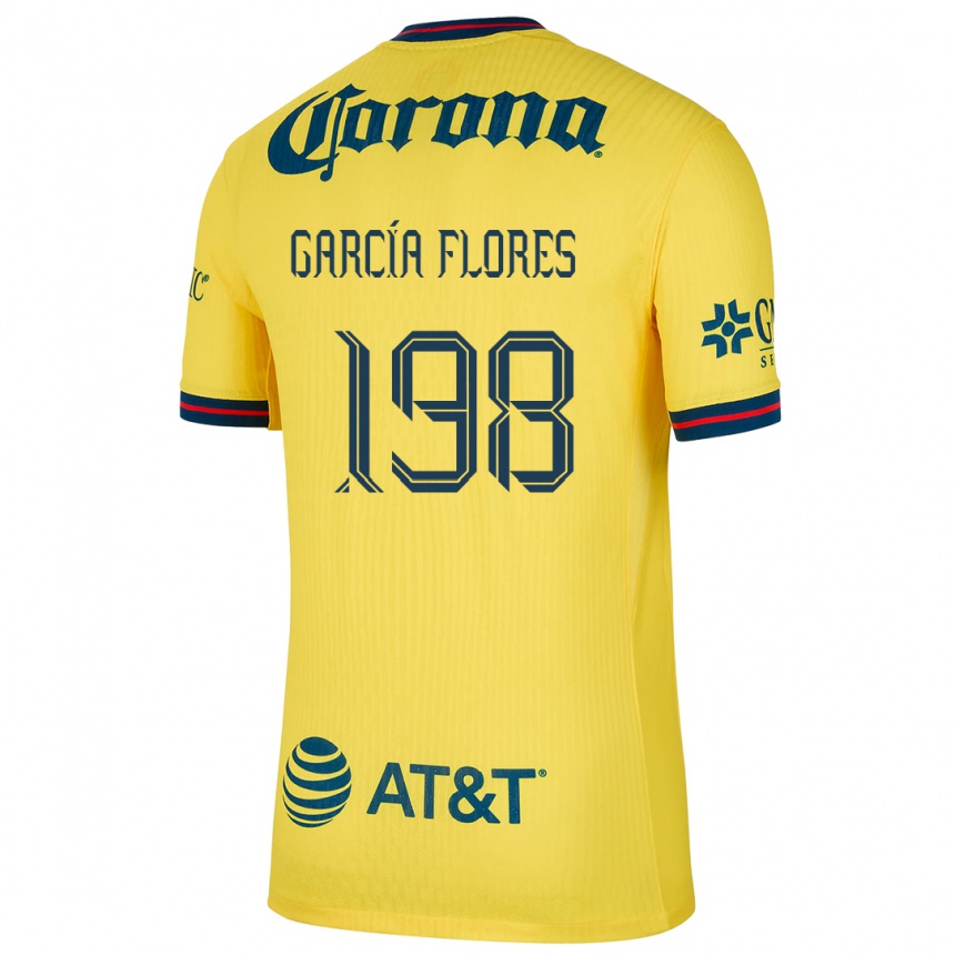 Kids Football Francisco García Flores #198 Yellow Blue Home Jersey 2024/25 T-Shirt Nz