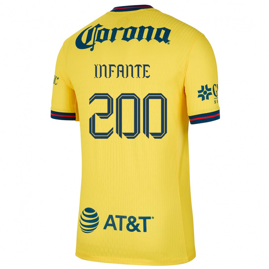 Kids Football Armando Infante #200 Yellow Blue Home Jersey 2024/25 T-Shirt Nz