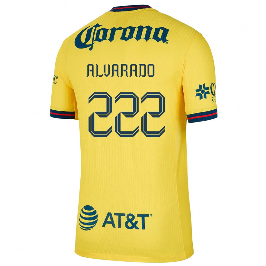 Kids Football Daniel Alvarado #222 Yellow Blue Home Jersey 2024/25 T-Shirt Nz