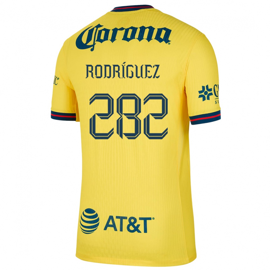 Kids Football Francisco Rodríguez #282 Yellow Blue Home Jersey 2024/25 T-Shirt Nz