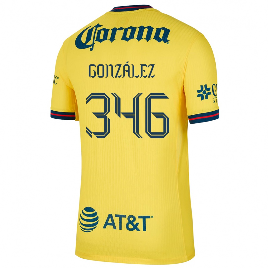 Kids Football Ricardo González #346 Yellow Blue Home Jersey 2024/25 T-Shirt Nz