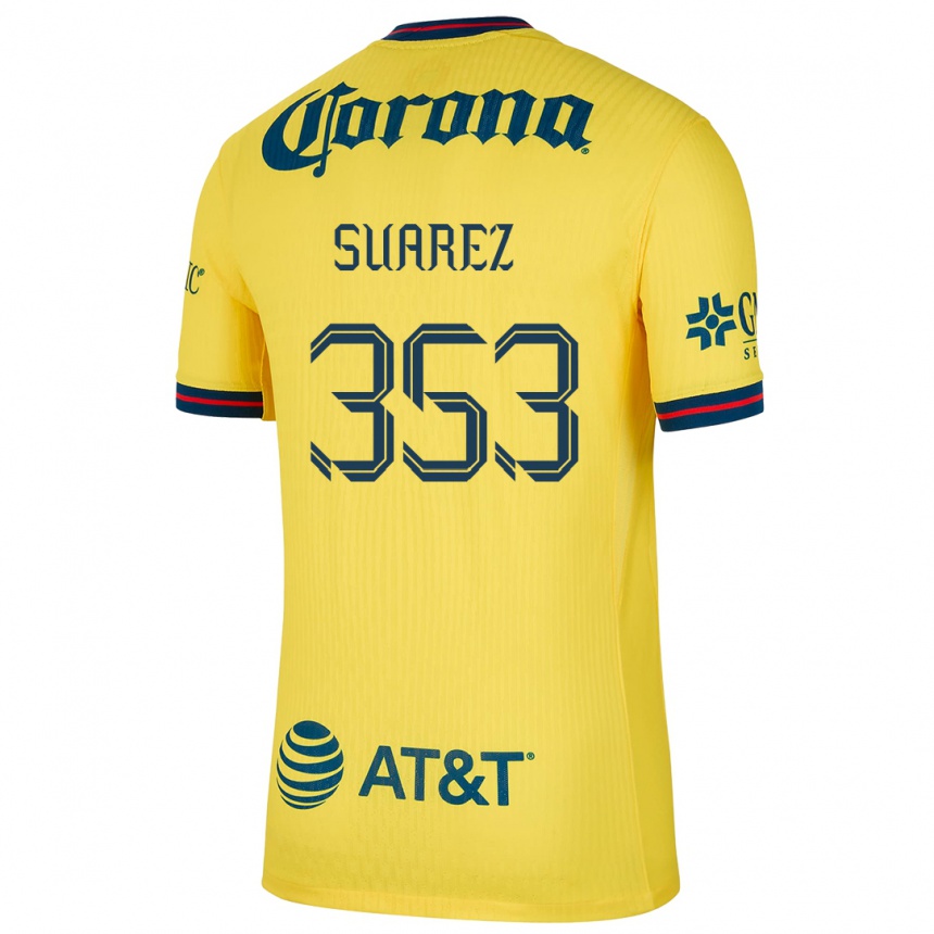 Kids Football Irwin Suarez #353 Yellow Blue Home Jersey 2024/25 T-Shirt Nz