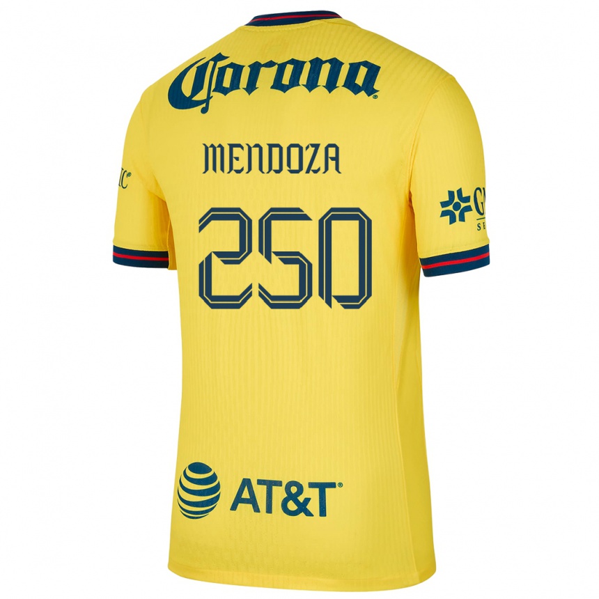 Kids Football Luis Mendoza #250 Yellow Blue Home Jersey 2024/25 T-Shirt Nz