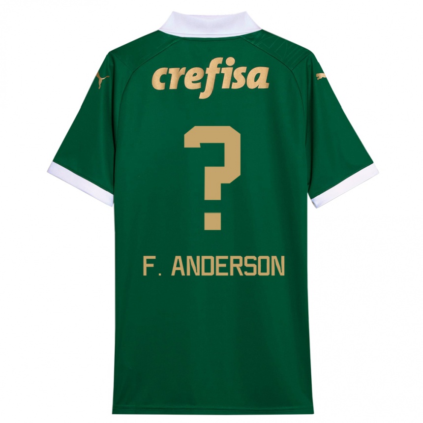 Kids Football Felipe Anderson #0 Green White Home Jersey 2024/25 T-Shirt Nz