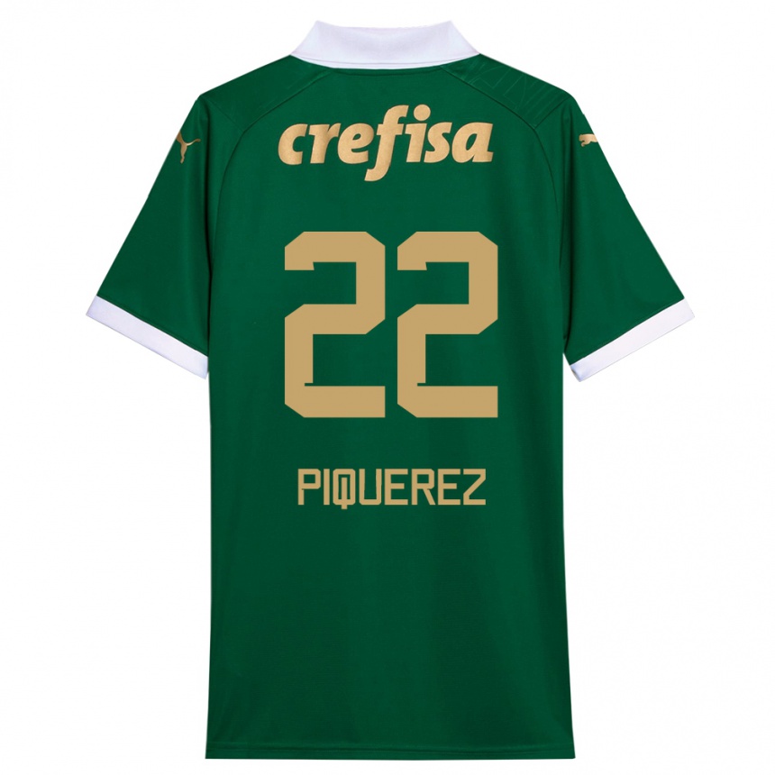 Kids Football Joaquín Piquerez #22 Green White Home Jersey 2024/25 T-Shirt Nz