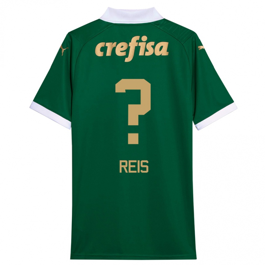 Kids Football Vitor Reis #0 Green White Home Jersey 2024/25 T-Shirt Nz