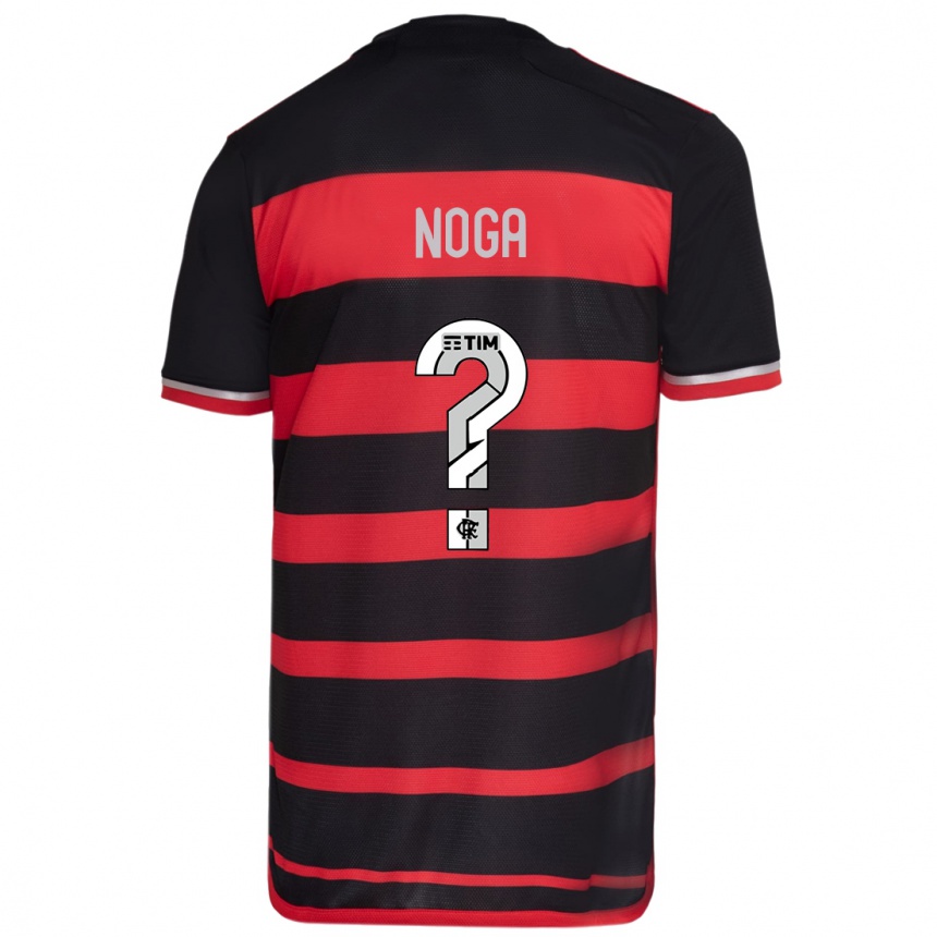 Kids Football Gabriel Noga #0 Red Black Home Jersey 2024/25 T-Shirt Nz