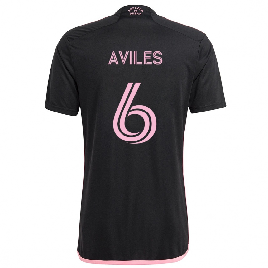 Kids Football Tomás Avilés #6 Black Away Jersey 2024/25 T-Shirt Nz