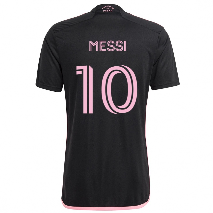 Kids Football Lionel Messi #10 Black Away Jersey 2024/25 T-Shirt Nz