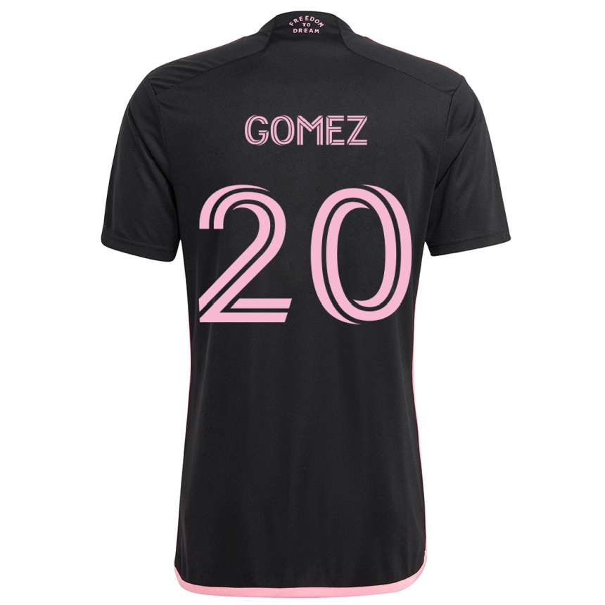 Kids Football Diego Gómez #20 Black Away Jersey 2024/25 T-Shirt Nz