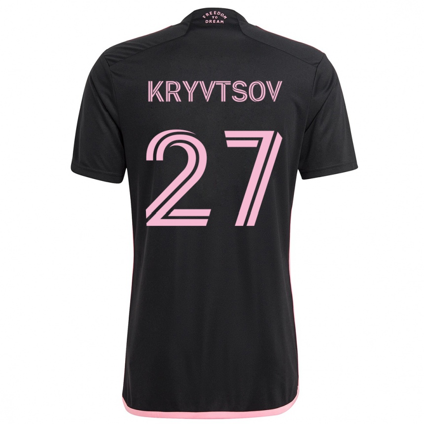 Kids Football Sergiy Kryvtsov #27 Black Away Jersey 2024/25 T-Shirt Nz