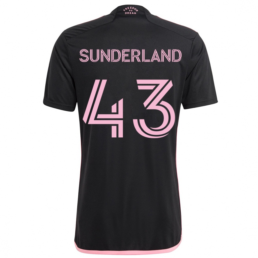 Kids Football Lawson Sunderland #43 Black Away Jersey 2024/25 T-Shirt Nz