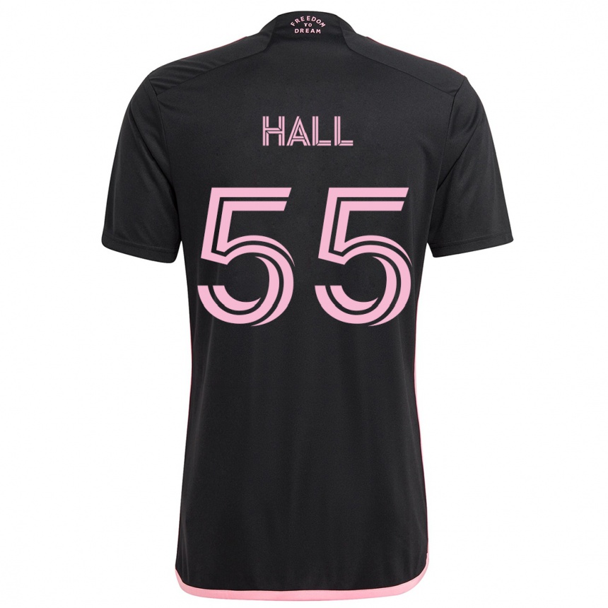 Kids Football Tyler Hall #55 Black Away Jersey 2024/25 T-Shirt Nz