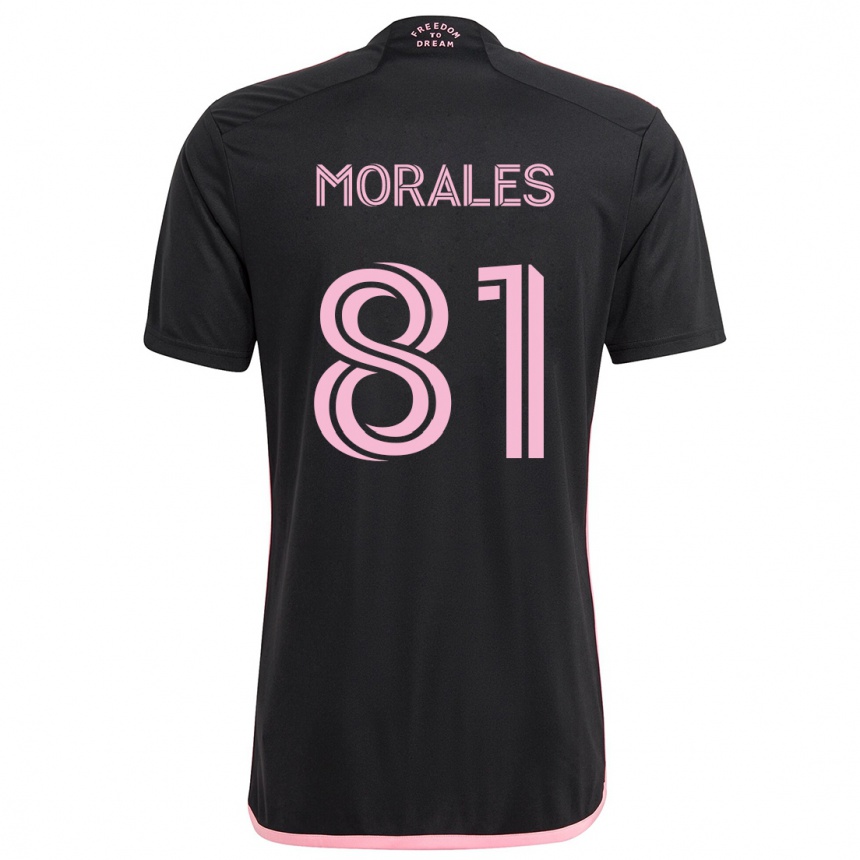 Kids Football Santiago Morales #81 Black Away Jersey 2024/25 T-Shirt Nz