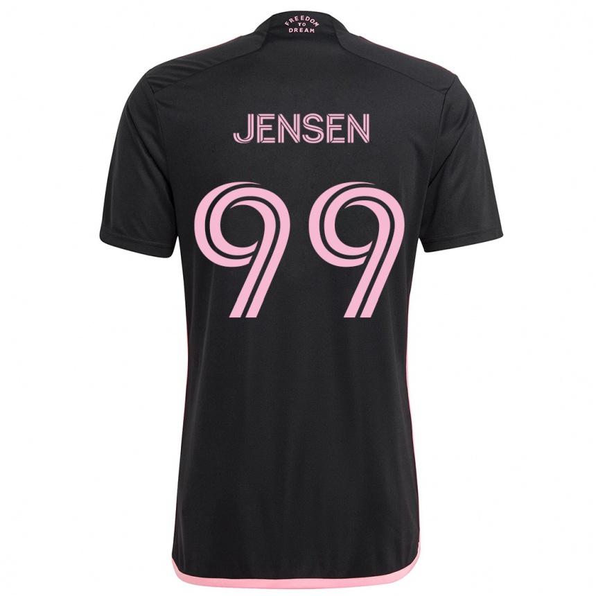 Kids Football Cole Jensen #99 Black Away Jersey 2024/25 T-Shirt Nz