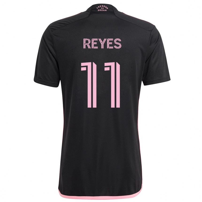 Kids Football Dairon Reyes #11 Black Away Jersey 2024/25 T-Shirt Nz