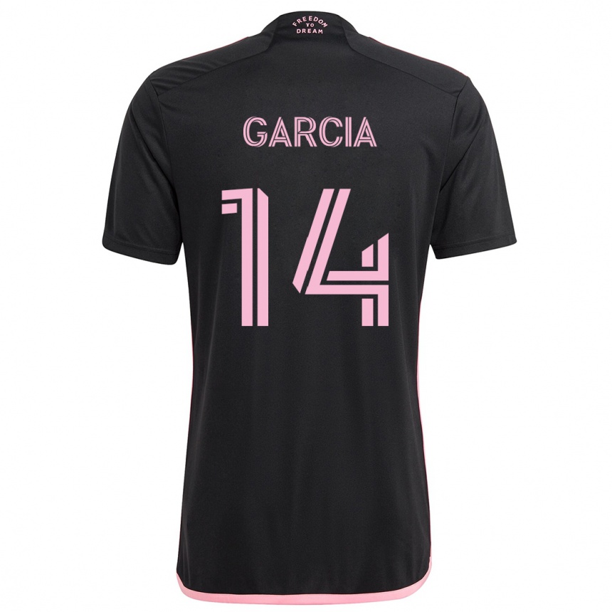 Kids Football Santiago Garcia #14 Black Away Jersey 2024/25 T-Shirt Nz