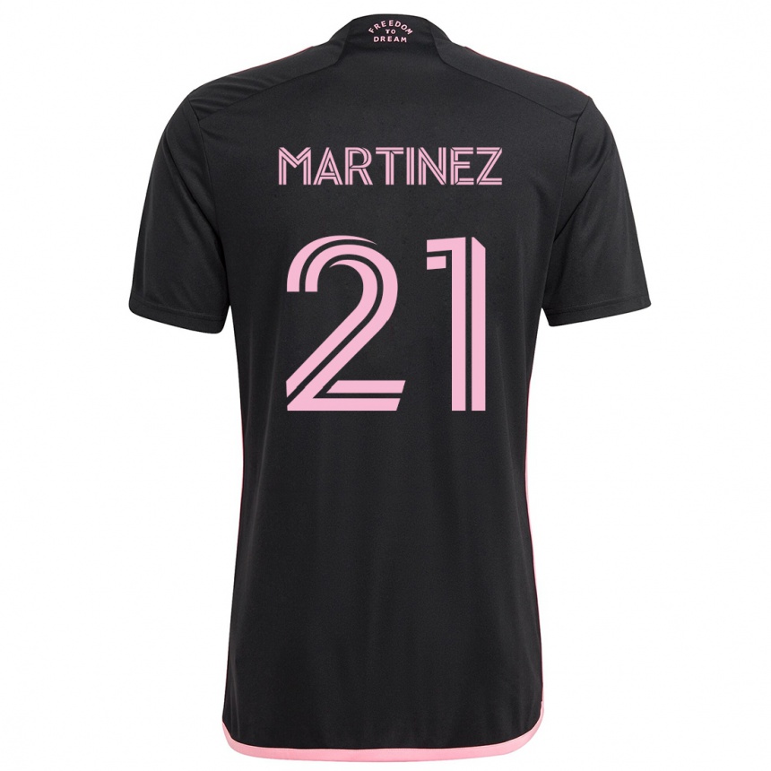 Kids Football Derrek Martinez #21 Black Away Jersey 2024/25 T-Shirt Nz