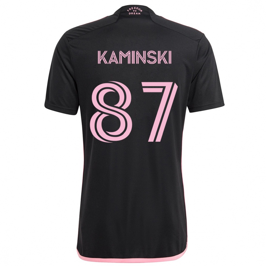 Kids Football Brett Kaminski #87 Black Away Jersey 2024/25 T-Shirt Nz