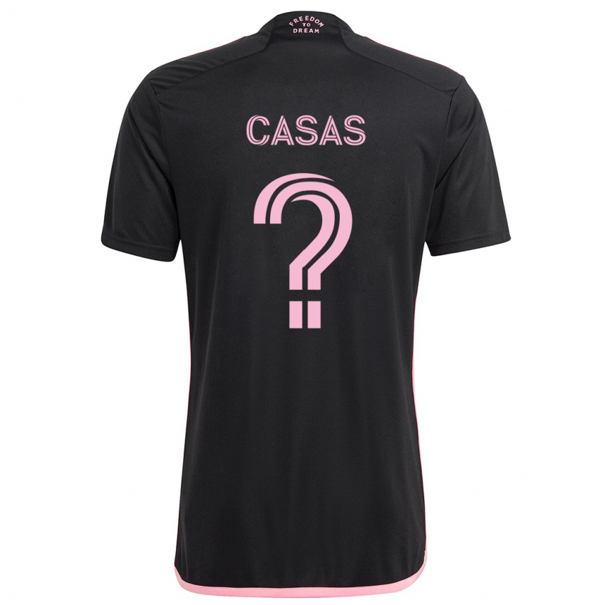 Kids Football André Casas #0 Black Away Jersey 2024/25 T-Shirt Nz