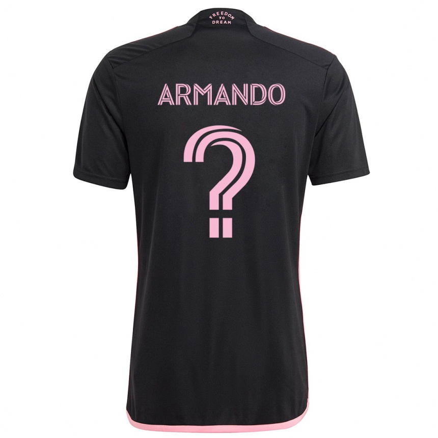 Kids Football Maximo Armando #0 Black Away Jersey 2024/25 T-Shirt Nz