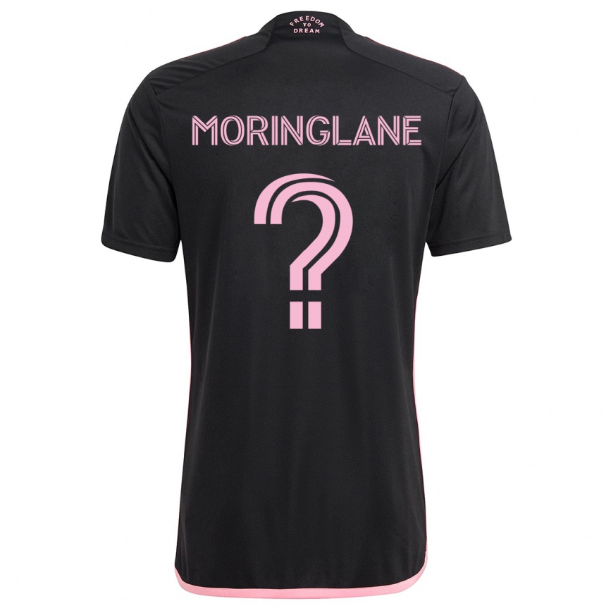 Kids Football Luis Moringlane #0 Black Away Jersey 2024/25 T-Shirt Nz