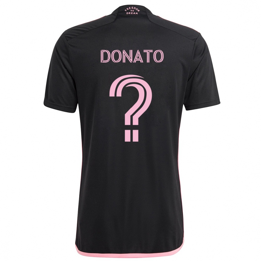 Kids Football Benjamin Donato #0 Black Away Jersey 2024/25 T-Shirt Nz