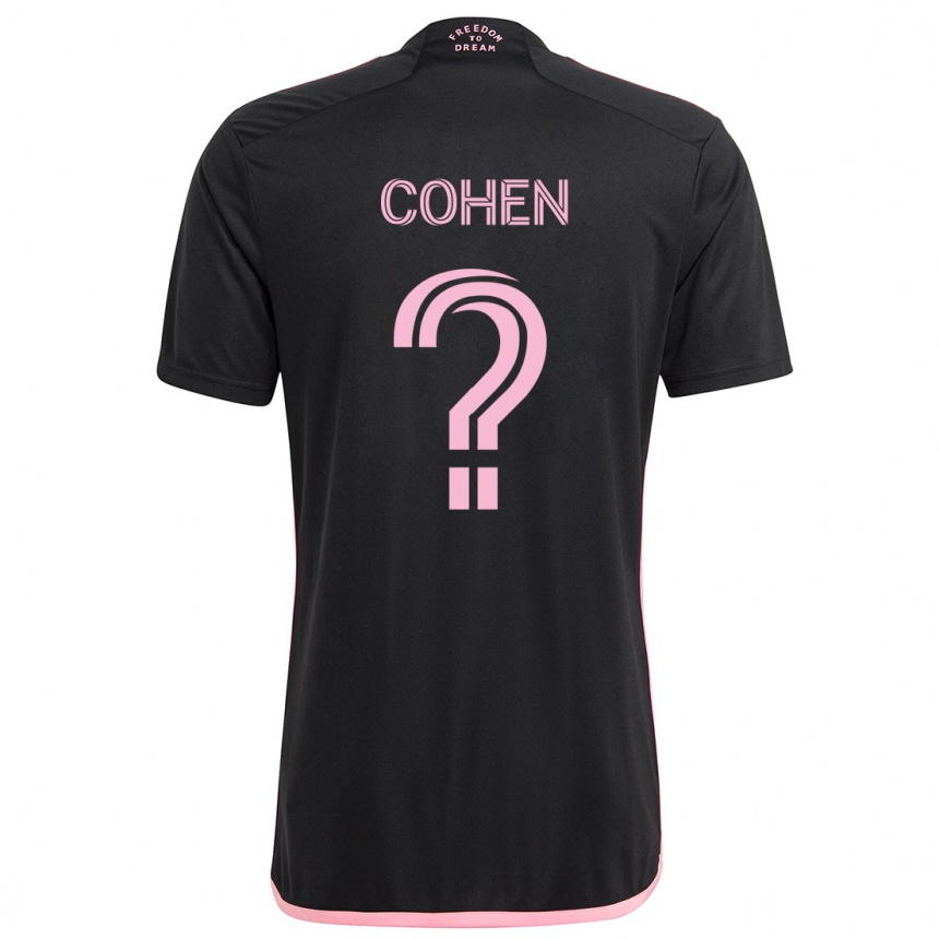 Kids Football Yuval Cohen #0 Black Away Jersey 2024/25 T-Shirt Nz