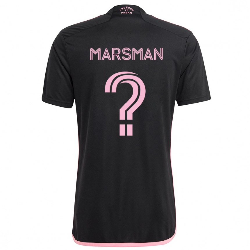 Kids Football Nick Marsman #0 Black Away Jersey 2024/25 T-Shirt Nz