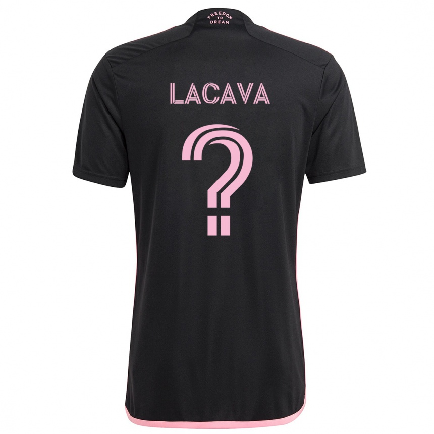 Kids Football Jake Lacava #0 Black Away Jersey 2024/25 T-Shirt Nz