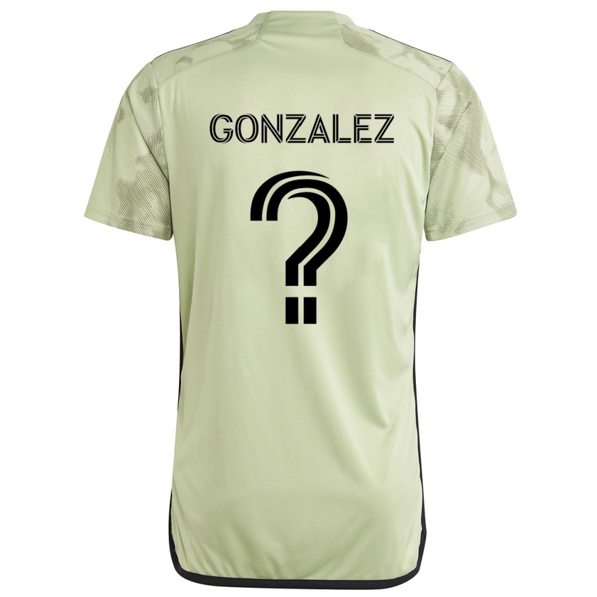 Kids Football Mario González #0 Light Green Away Jersey 2024/25 T-Shirt Nz