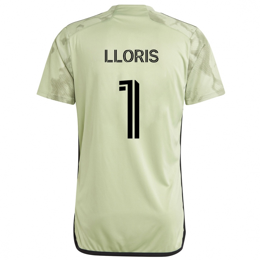 Kids Football Hugo Lloris #1 Light Green Away Jersey 2024/25 T-Shirt Nz