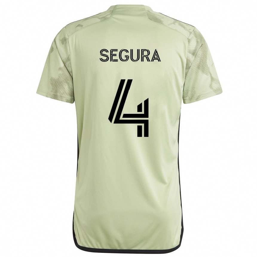 Kids Football Eddie Segura #4 Light Green Away Jersey 2024/25 T-Shirt Nz