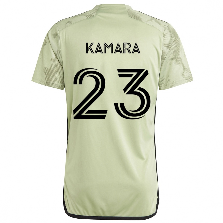 Kids Football Kei Kamara #23 Light Green Away Jersey 2024/25 T-Shirt Nz