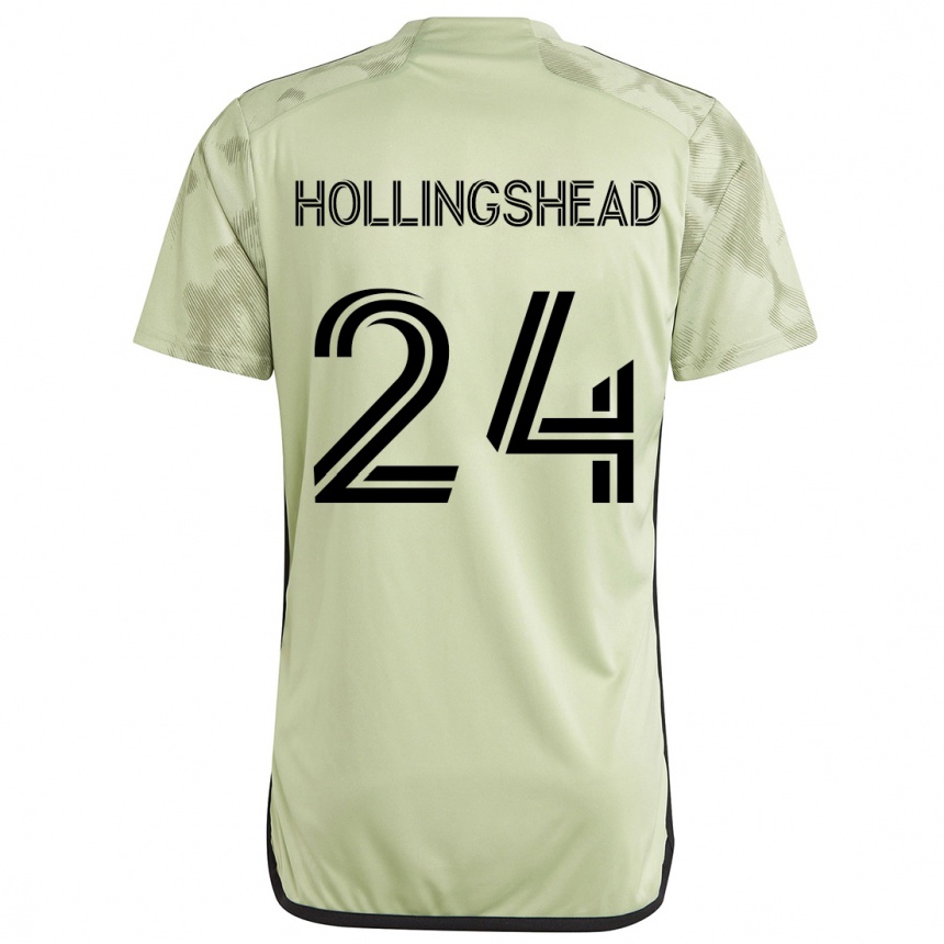 Kids Football Ryan Hollingshead #24 Light Green Away Jersey 2024/25 T-Shirt Nz