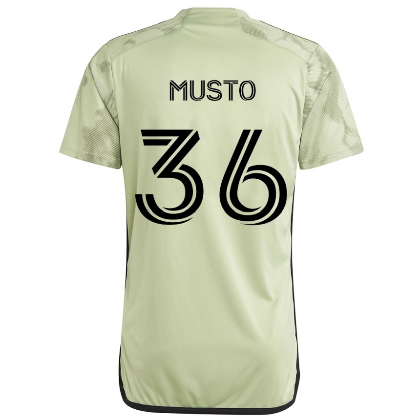 Kids Football Tommy Musto #36 Light Green Away Jersey 2024/25 T-Shirt Nz