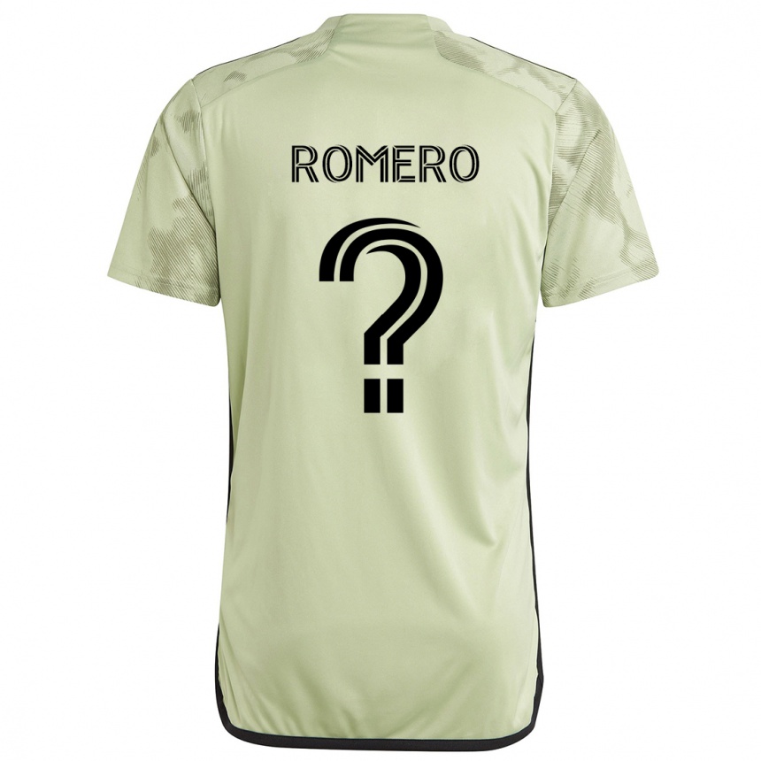 Kids Football James Romero #0 Light Green Away Jersey 2024/25 T-Shirt Nz