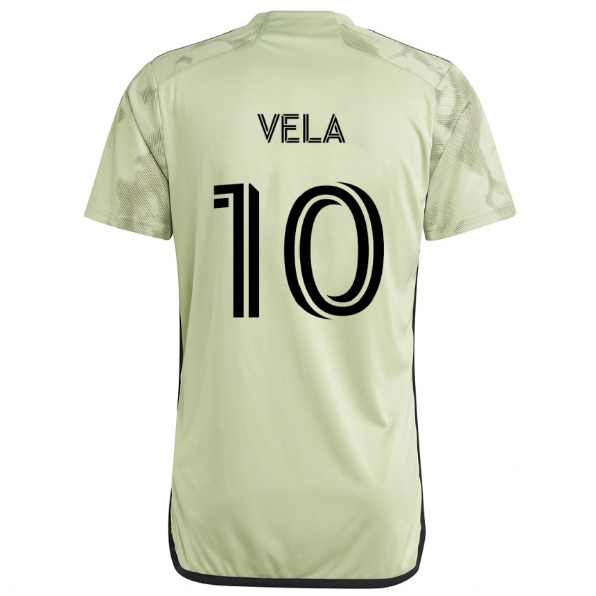 Kids Football Carlos Vela #10 Light Green Away Jersey 2024/25 T-Shirt Nz